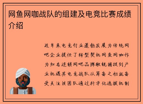 网鱼网咖战队的组建及电竞比赛成绩介绍